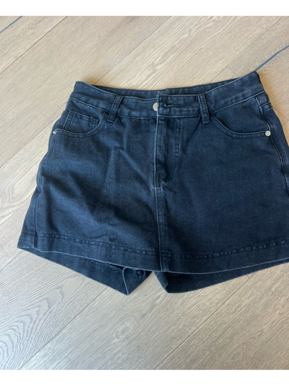 Women's Black Denim Skort